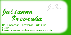 julianna krevenka business card